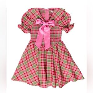 Girls Toddler Ivy City Alice Dress in Rosewood Tartan 3T